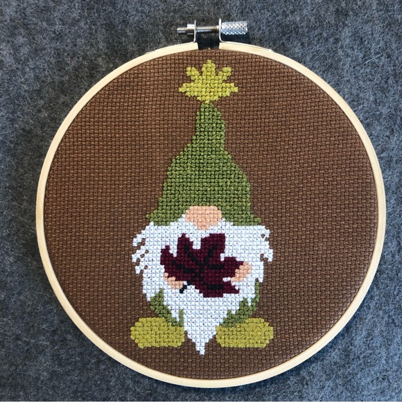 Handmade Gnome Cross Stitch - Picture 1 of 1